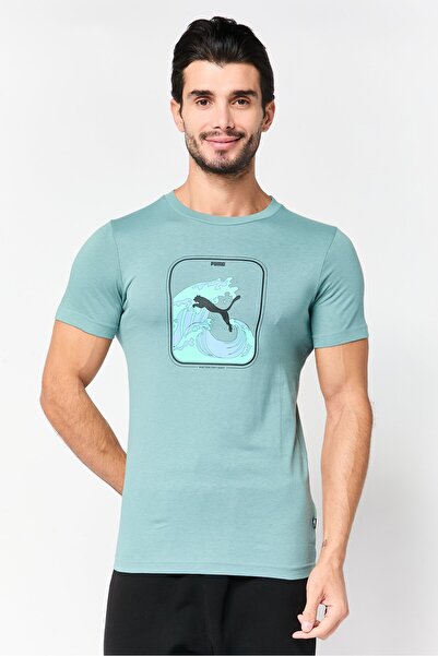 Puma Men Sportswear Fit Short Sleeve Outdoor T-Shirt, Sage Green