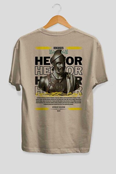 Ankhises Μπλουζάκι Hector 1 Mythology με στάμπα στην πλάτη, Oversize, Ανδρικό...