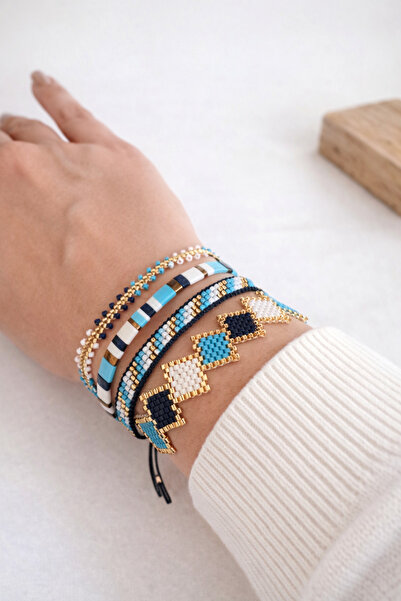 EL YAPIMI Miyuki Tila & Delica Boncuklu El Dokuması 4’lü Bileklik Seti – Turk...