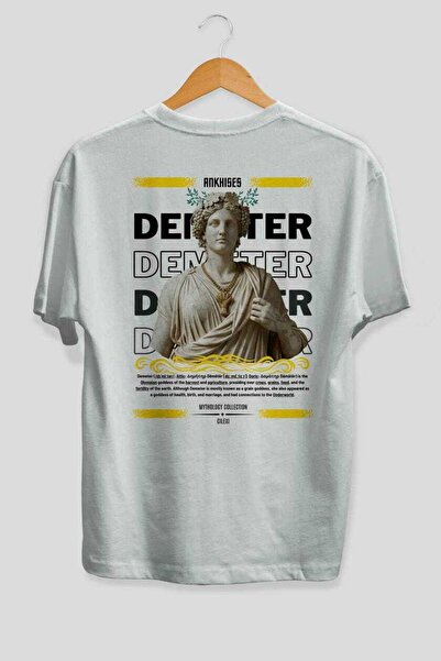 Ankhises Demeter 2 Mythology Back Printed Oversize T-Shirt Men Women Cotton C...