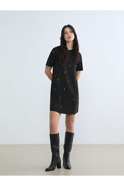 LC Waikiki Çelebi Store'dan Kaliteli Parçalar Sıfır Roba Taşlı Mini Elbise