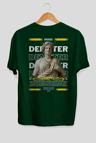 Ankhises Demeter 2 Mythology Back Printed Oversize T-Shirt Men Women Cotton C...