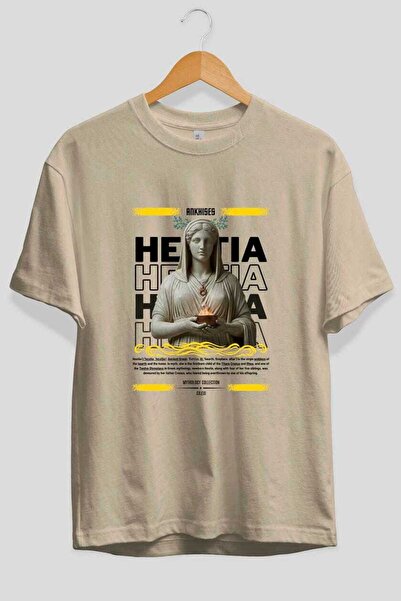 Ankhises Hestia 1 Mythology Front Printed Oversize T-Shirt Men Women Cotton C...
