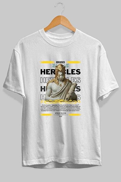 Ankhises Heracles 1 Mythology Front Printed Oversize T-Shirt Men Women Cotton...