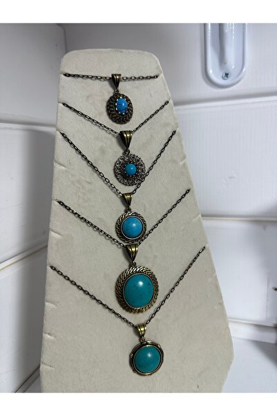 pun dore Antik Gold Firuze Taşlı Kolye – Şık ve Zarif Tasarım