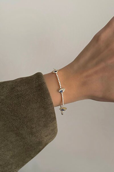 Okko Store Eyelash Eye Detailed Waterway Bracelet