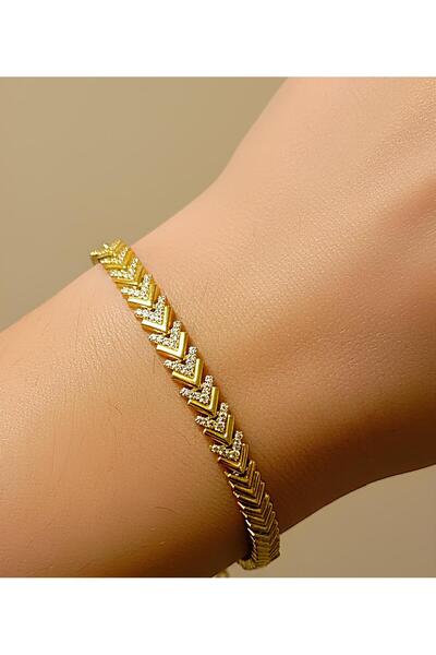 Bontexs 14k Altın Kaplama V Bileklik