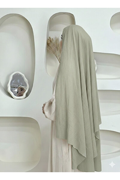 MAHZA DESIGN Düz Renk Bambu Kraş Şal Çağla Yeşili