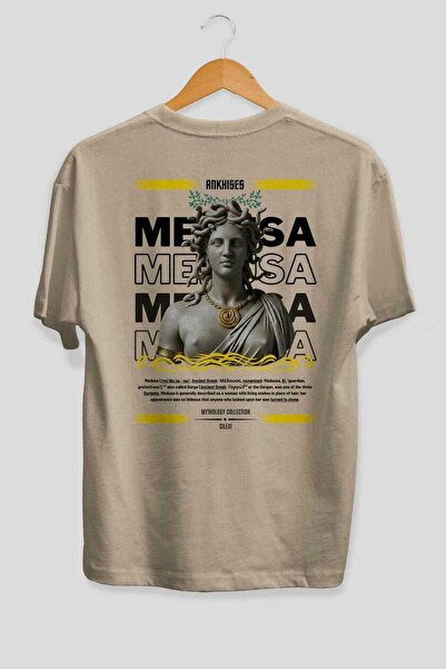 Ankhises Μπλουζάκι Medusa 4 Mythology με στάμπα στην πλάτη, Oversize, Ανδρικό...