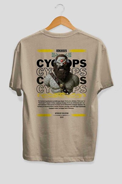 Ankhises Cyclopes 1 Mythology Μπλουζάκι με στάμπα στην πλάτη Oversize Ανδρικό...