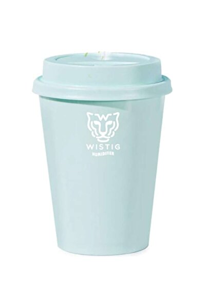 wistig Ultrasonic Air Humidifier, Coffee Cup Green, Aroma Diffuser, 300ml