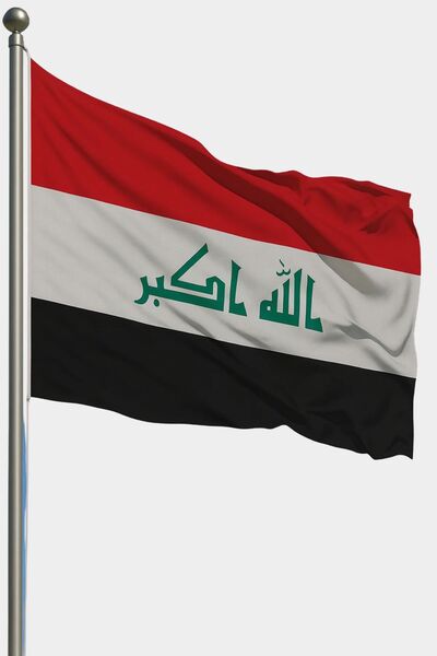 MODA Irak 50X75 Raşel Kumaş Gönder Bayrağı