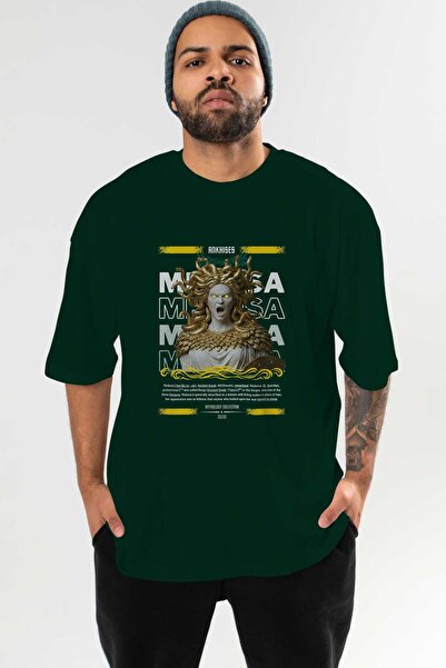 Ankhises Medusa 1 Mythology Front Printed Oversize T-Shirt Men Women Cotton C...