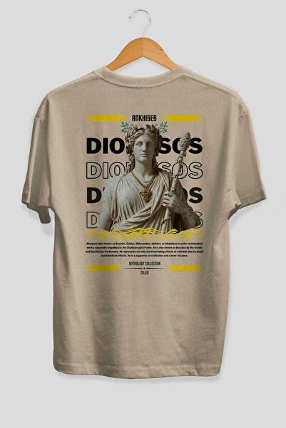 Ankhises Dionysus 1 Mythology Back Printed Oversized T-Shirt Men Women Cotton...