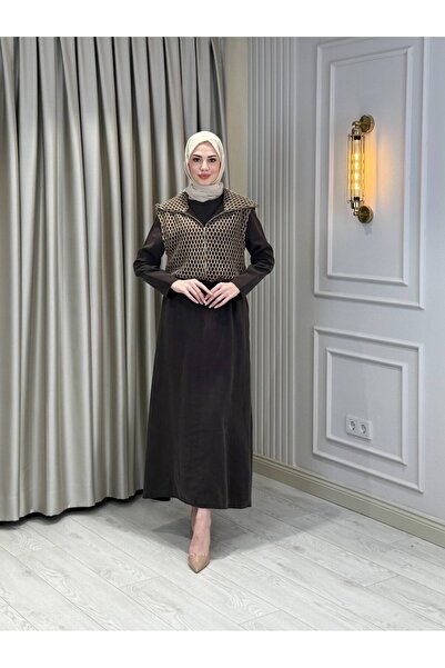 Jupe Rochie din plasă cu detalii pentru femei, pachet de 2