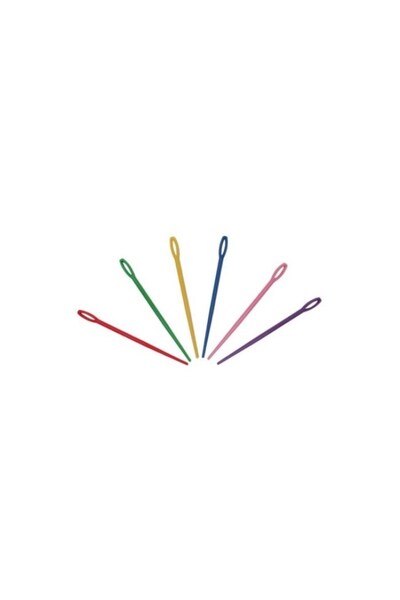 ForWhat 6Pcs Plastic Wool Needle Set for Office Home Office Hobby Sewing Work...