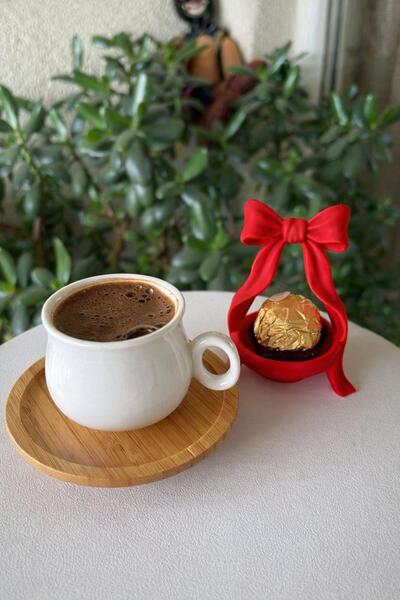 NureStore 4'lü Coquette Fiyonk Tasarımlı Mini Kahve Yanı Sunumluk – Lokumluk ...