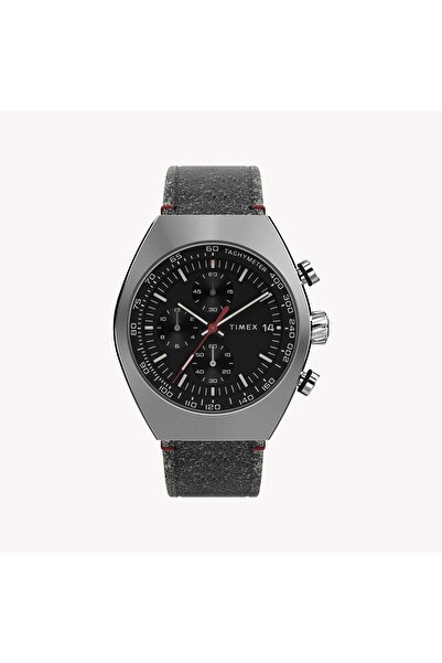 Timex Men's Legacy Tonneau, Black Dial/Black Leather | Tw2u14100zv