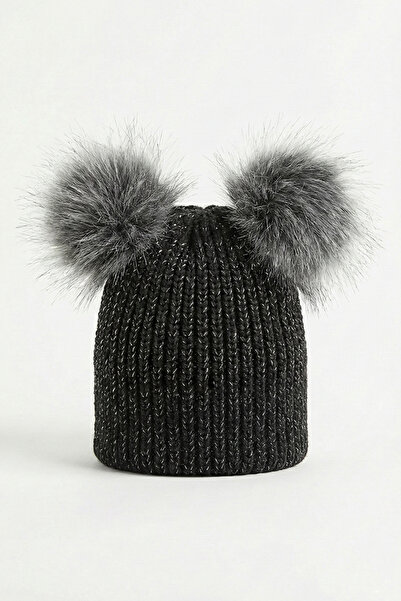 Kapin Double Pompom Knitted Beanie