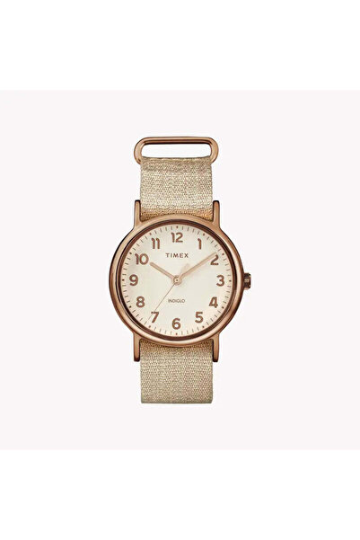 Timex Women's Pink Fabric Watch, Cream Dial | Tw2r92400