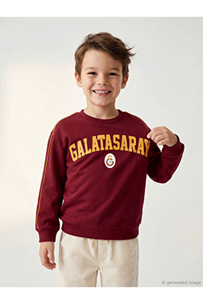 LC Waikiki Rmz Gi̇yi̇m Farki̇yla Licensed Printed Boys' Thick Sweatshirt