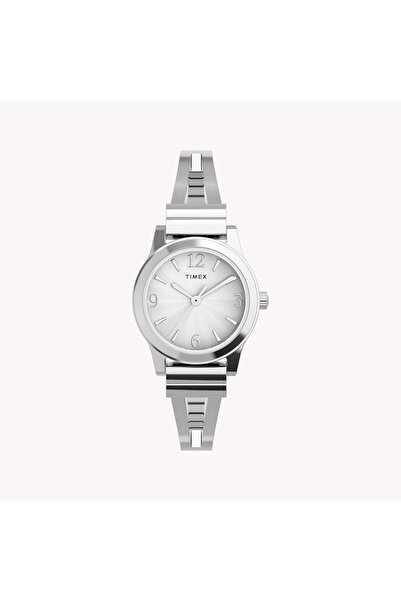 Timex Women's Silver-Tone Case, Chrome/Semi Bangle | Tw2w18400