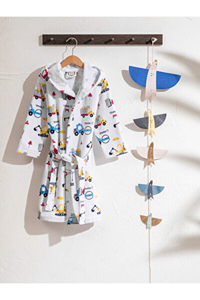 LC Waikiki Rmz Gi̇yi̇m Farkiyla Printed Boys' Bathrobe
