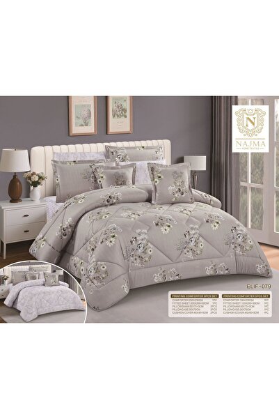 NAJMA Milano Elegant Summer Bedspread, Double Size, Floral Pattern, 8 Pieces ...