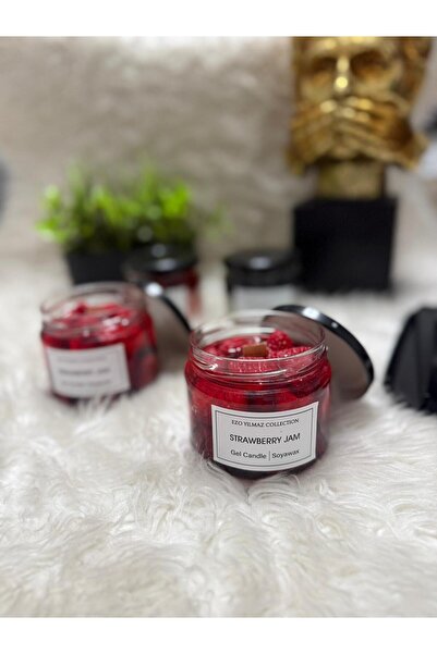 Ezoyılmazcollection Çilek Kokulu Mum Çilek Reçeli Görünümlü Mum