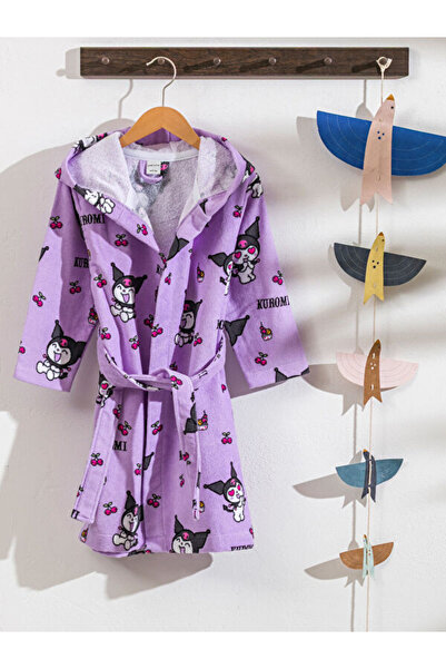 LC Waikiki Rmz Gi̇yi̇m Farkiyla Kuromi Printed Girls' Bathrobe