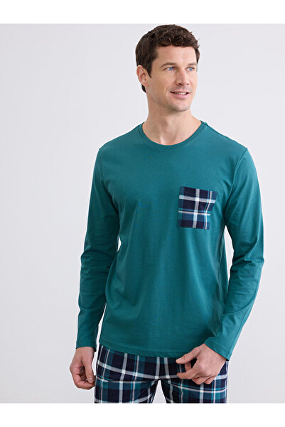 LC Waikiki Standard Pattern Plaid Men's Pajama Set