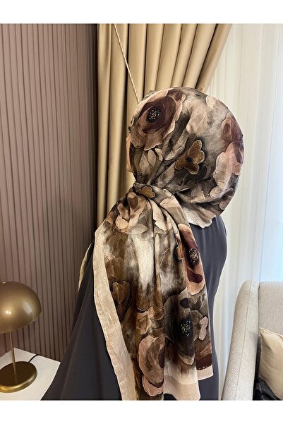 B.S. ACCESSORİESS Silk Touch Çiçek Desen Şal