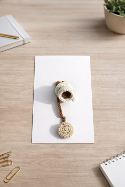 KZNovaStyle El Yapımı Örgü Ayracı – Minimal Tasarım, Doğal İp, Şık Kitap Ayracı