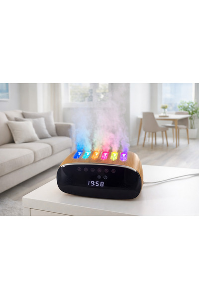 ALYTECH Oda Hava Nemlendirici Bluetooth Hoparlör Aromaterapi Difüzörü RGB Işı...