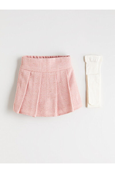 LC Waikiki I Beli Corded Pleated Tweed Girls' Shorts Skirt from Freezen Store