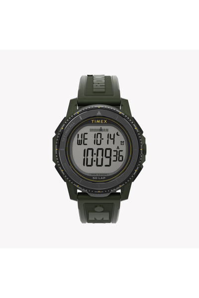 Timex Men's Resin/Black, Rubber/Green | Tw5m58000