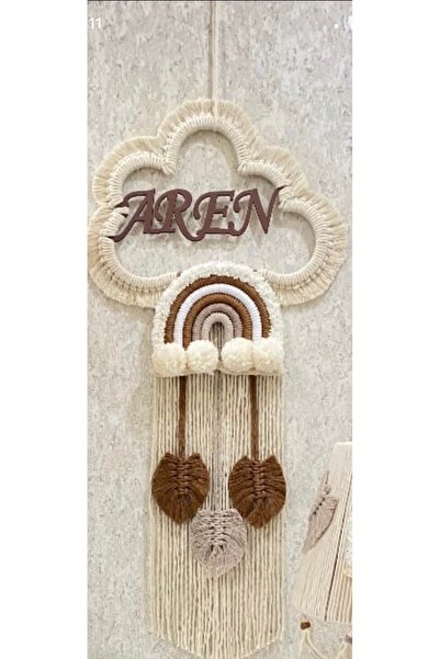 renkli mi renkli tasarım evi Makrome isimli bebek kapı süsü