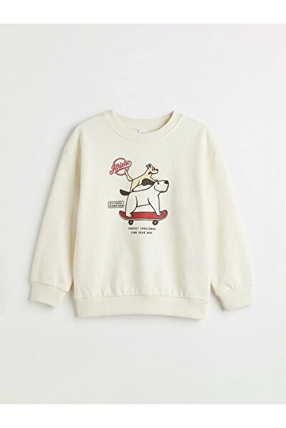 LC Waikiki Sweatshirt pentru băieți cu imprimeu Sparkly Choices Zero Roba Col...