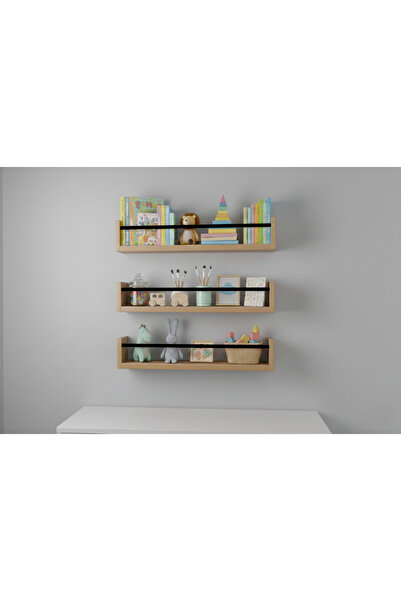 EGN WOODS 60X9X3 Atlantic Pine Mdf Baby Room Organizer Children's Room Montes...