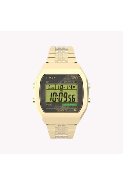 Timex Unisex Gold Tone Stainless Steel Watch, Black Lens | Tw2v74300