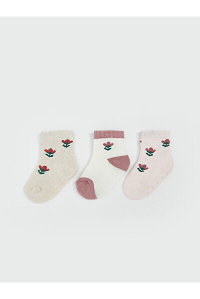 LC Waikiki Quality Pieces from Çelebi Store Printed Baby Girl Towel Socks 3-P...