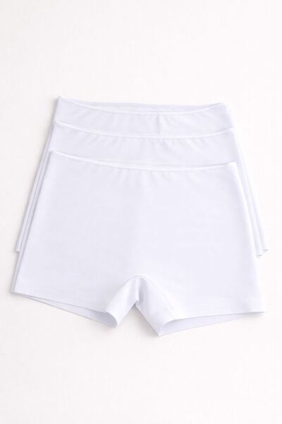 MAVİ QUMSAL Şort Dikişsiz Lazer Kesim – izyapmaz Yüksek Bel Lastikli Beyaz Ra...