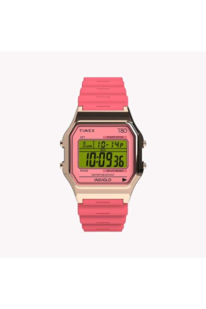 Timex Unisex Rose Gold & Pink Resin Strap Watch | T80