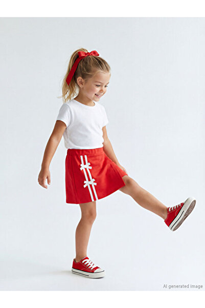 LC Waikiki Sparkling Choices Striped Girls' Short Skirt from Shining Store