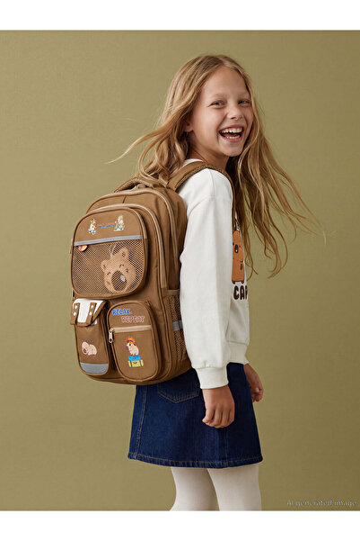 LC Waikiki Rmz Gi̇yi̇m Farki̇yla Children's Backpack with Animal Figures