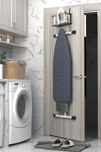 Saatistan Modern Kapı Arkası Çok Fonksiyonlu Ütü ve Masası Askı Düzenleyici Set