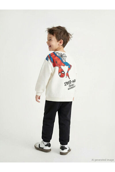 LC Waikiki Set de trening pentru băieți cu imprimeu Spiderman, Colecția Shini...