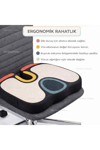 trends's choice Visko Cocix Minder Oturma Minderi Ortopedik Oturma Minderi Oturma Simidi Yastığı