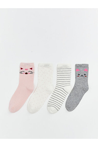 LC Waikiki Блестяща селекция от блестящи бродерирани момичешки чорапи в компл...