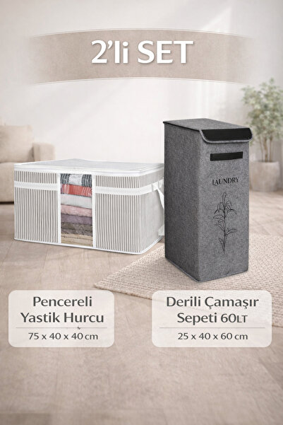PONÇİK BEBEK Set od 2 – Organizator sa prozorom Jastuk Otpad i jedan odjeljak...